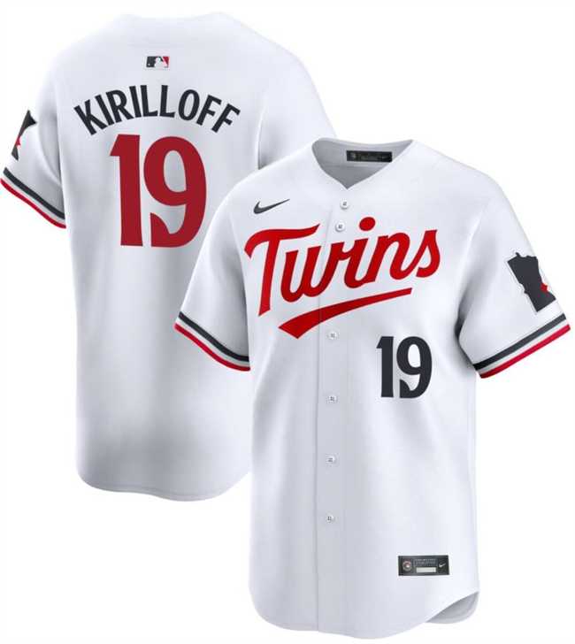 Men%27s Minnesota Twins #19 Alex Kirilloff White 2024 Home Limited Stitched Baseball Jersey Dzhi->minnesota twins->MLB Jersey